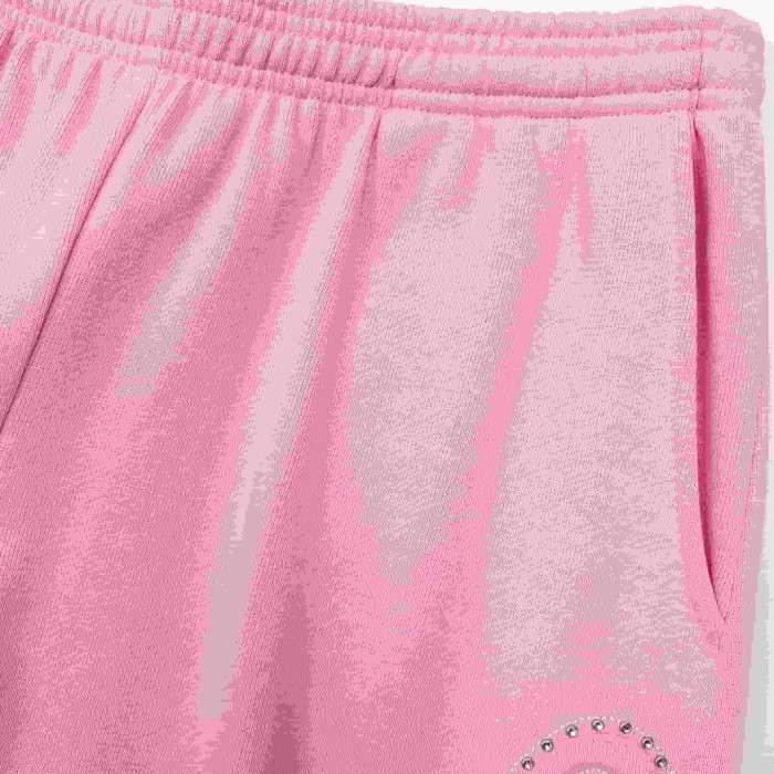 Sp5der [Big & Tall for weights up to 220 lbs]1:1 quality version 3D Letter Embroidered Rhinestone Stud Pink Zip Up Hoodie & Pants Set 29382871