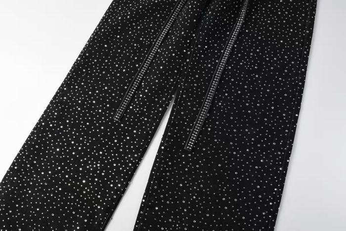 [50% Off]Purple Brand 1:1 quality version Full Star Rhinestone Wide Leg Flare Jeans 2 colors 27845816