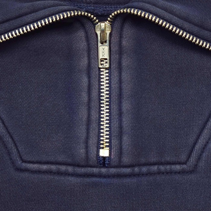 GaIIery Dept. [Big & Tall for weights up to 260 lbs]1:1 quality version Small French Letter Embroidered Long Staple Cotton Fleece Half Zip Collar Sweatshirt 29382820