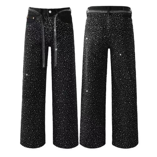 [50% Off]Purple Brand 1:1 quality version Full Star Rhinestone Wide Leg Flare Jeans 2 colors 27845816