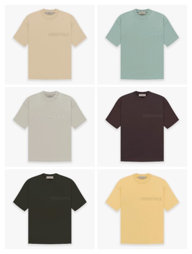 [50% Off]Fear Of God (Essentials) [Big & Tall for weights up to 220 lbs]1:1 quality version Hiphop loose casual round neck printed tee 6 colors 22764966