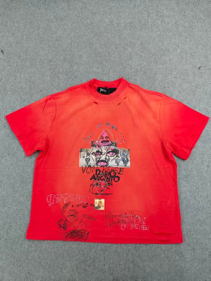 Paly Hollywood Jersey Devil Rhinestone Print Washed Version Tee 28756307