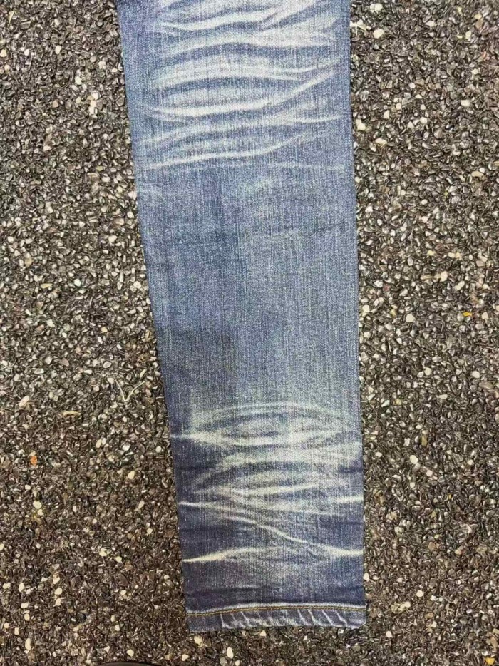 Amiri 1:1 quality version Streetwear Rivet Letter Patch Ripped Patch Slim Denim Washed Jeans 29382651