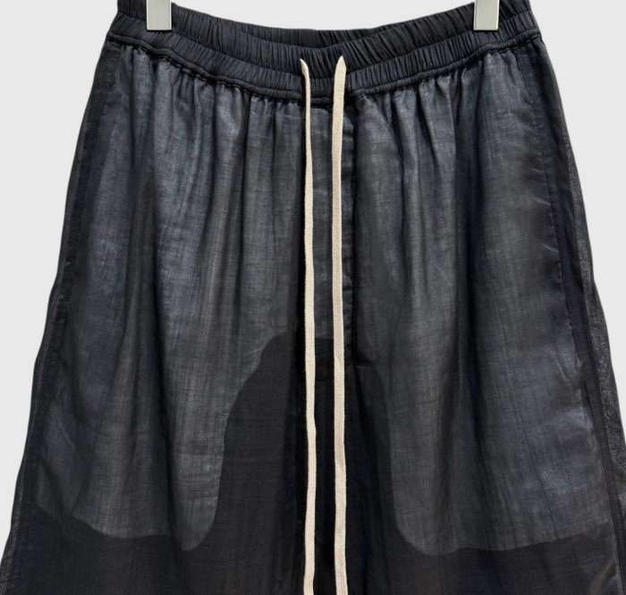Rick Owens 1:1 quality version Double Layer Gauze Breathable Thin Casual Straight Leg Men's 5 Inch Shorts 29214047