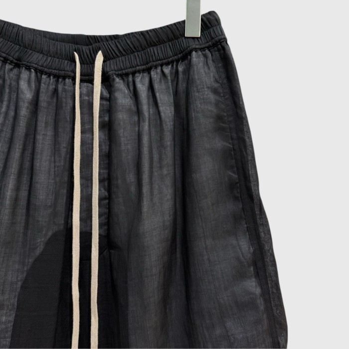 Rick Owens 1:1 quality version Double Layer Gauze Breathable Thin Casual Straight Leg Men's 5 Inch Shorts 29214047