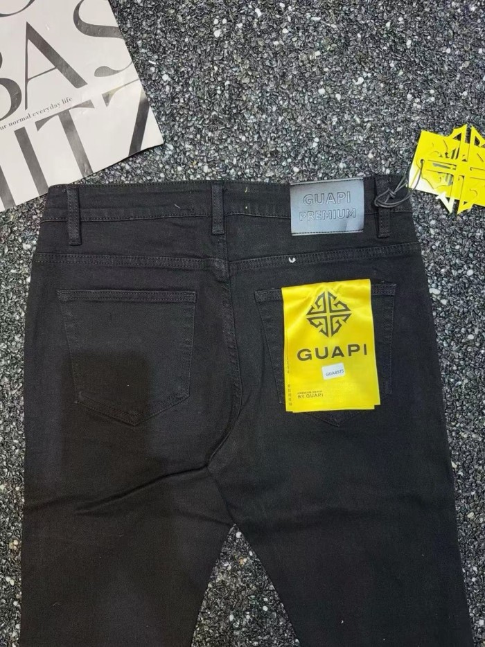 Guapi 1:1 quality version Starry Sky Gradient Star Rhinestone Slim Flare Denim Jeans 29385429