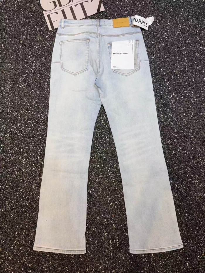 Purple Brand 1:1 quality version American Streetwear Light Wash Star Studs All Over Rhinestone Slim Flared Jeans 29385576