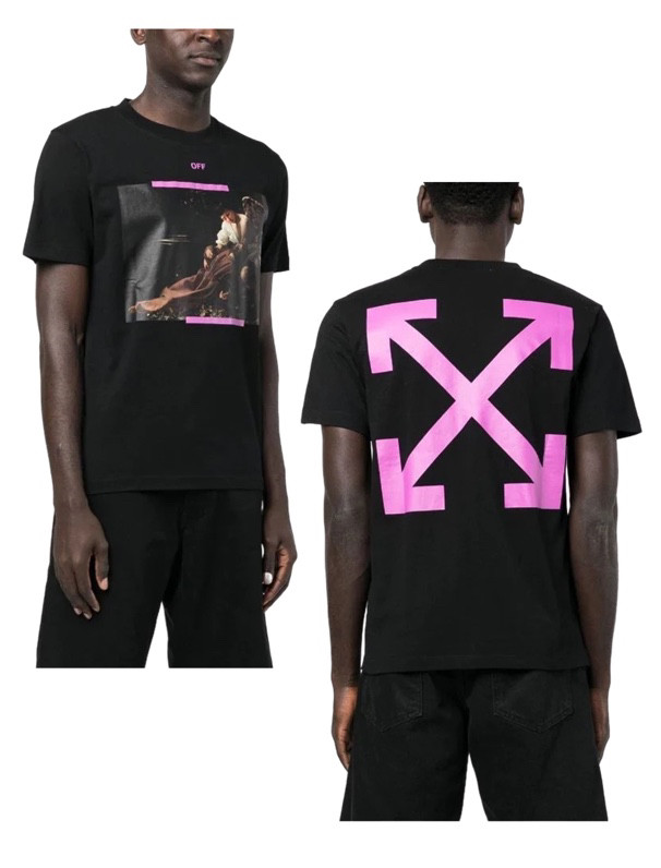 [50% Off]Off White 1:1 quality version Angel Arrow Print T-shirt 22912549
