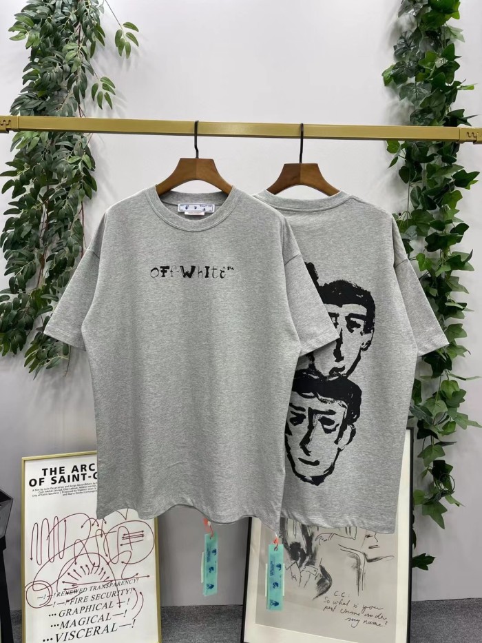 [50% Off]Off White 1:1 quality version Back Head Sketch Print T-shirt 22926517