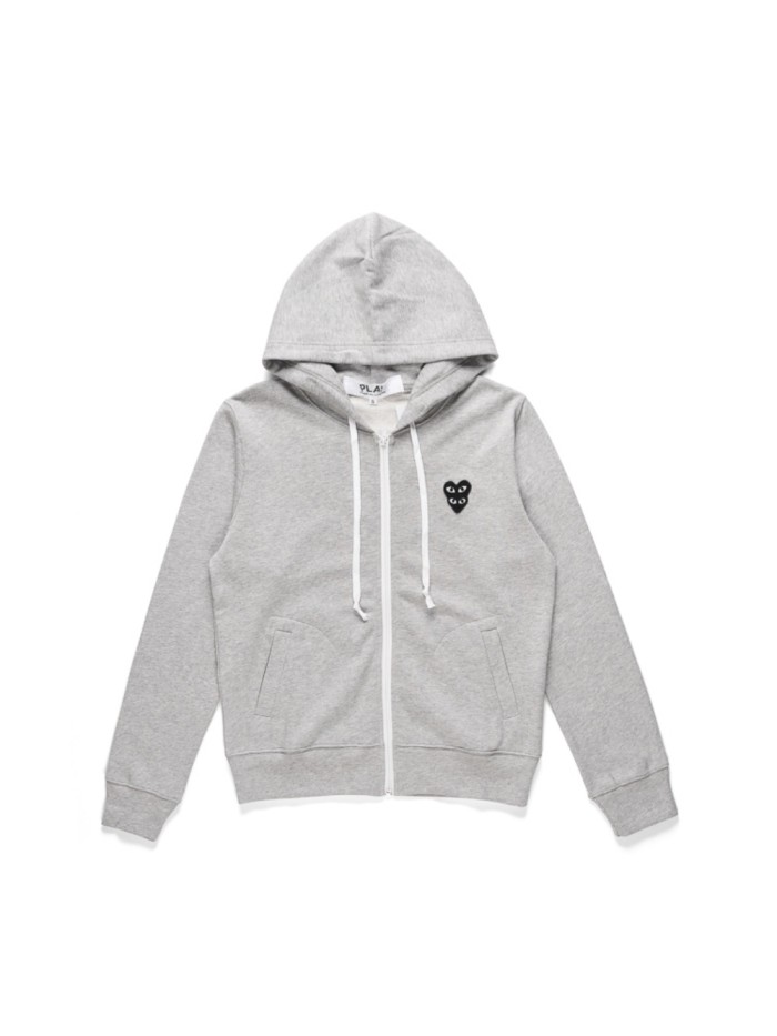 [50% Off]Double heart zipper printed hoodie 2 colors 23204734