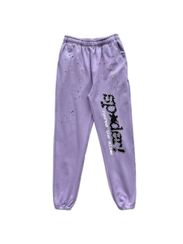 [50% Off]Sp5der Taro Purple Diamante English Sweatpant 23201087