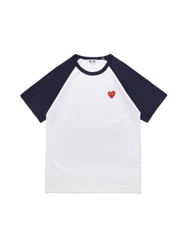 [50% Off]1:1 quality version Tricolor Patchwork Red Heart  T-shirt 3colors 22982288