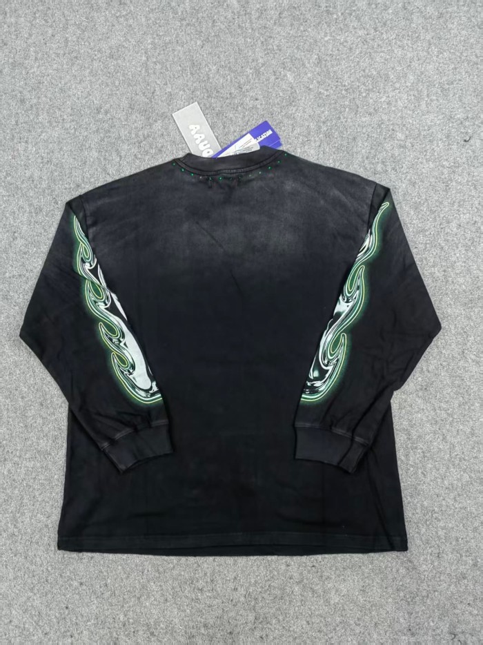 Duaa Latest Fashion Streetwear Rhinestone Long-Sleeve T-Shirt 28930897