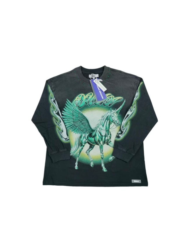 Duaa Latest Fashion Streetwear Rhinestone Long-Sleeve T-Shirt 28930897