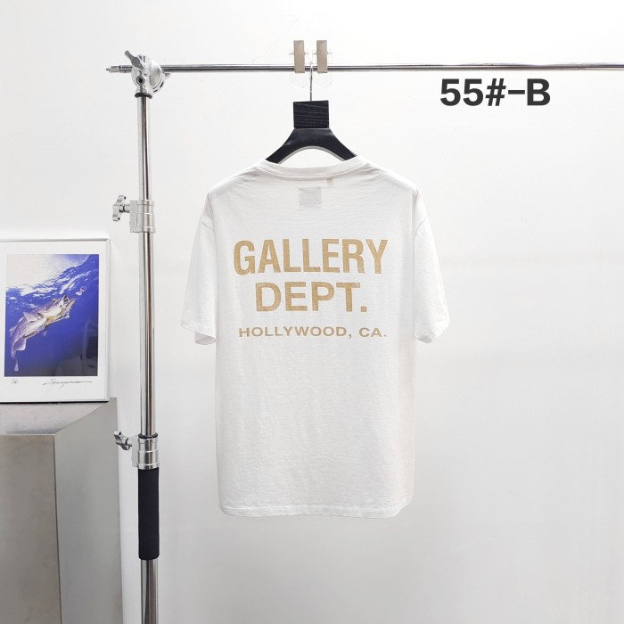 GaIIery Dept. [Big & Tall for weights up to 220 lbs]1:1 quality version Vintage Washed Chest Mini Logo Back Hollywood Letter Print Tee 29393475
