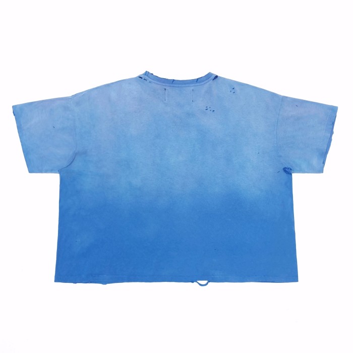 Paly Hollywood [Big & Tall for weights up to 220 lbs]1:1 quality version Front Sketch Letter Patch Pocket Print Back Plain Distressed Tee 29393582