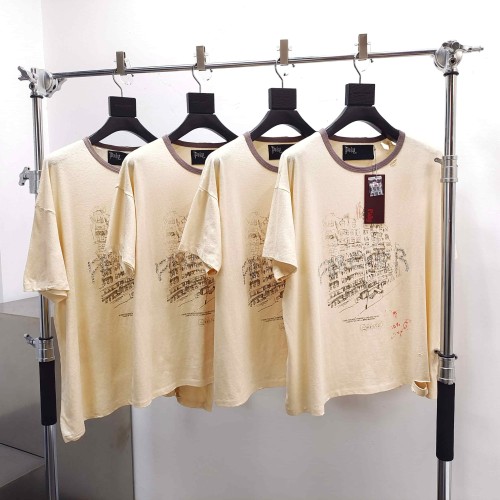 Paly Hollywood [Big & Tall for weights up to 220 lbs]1:1 quality version Front Rhinestone Letter City Graphic Back Script Letter Character Distressed Tee 29393619