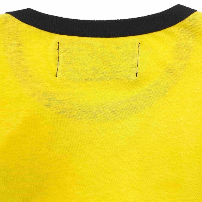 Paly Hollywood [Big & Tall for weights up to 220 lbs]1:1 quality version Front Flocked Letter Character Print Back Plain Contrast Ringer Tee 29393575