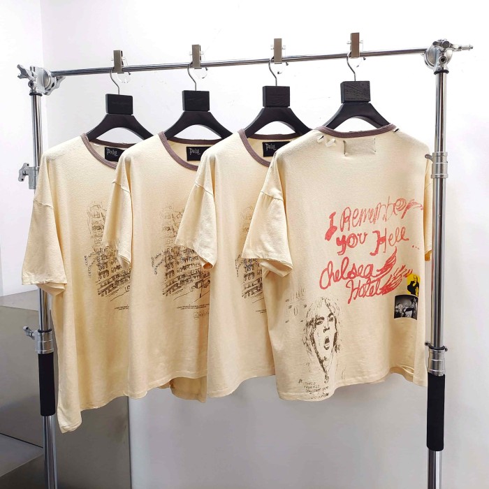 Paly Hollywood [Big & Tall for weights up to 220 lbs]1:1 quality version Front Rhinestone Letter City Graphic Back Script Letter Character Distressed Tee 29393619