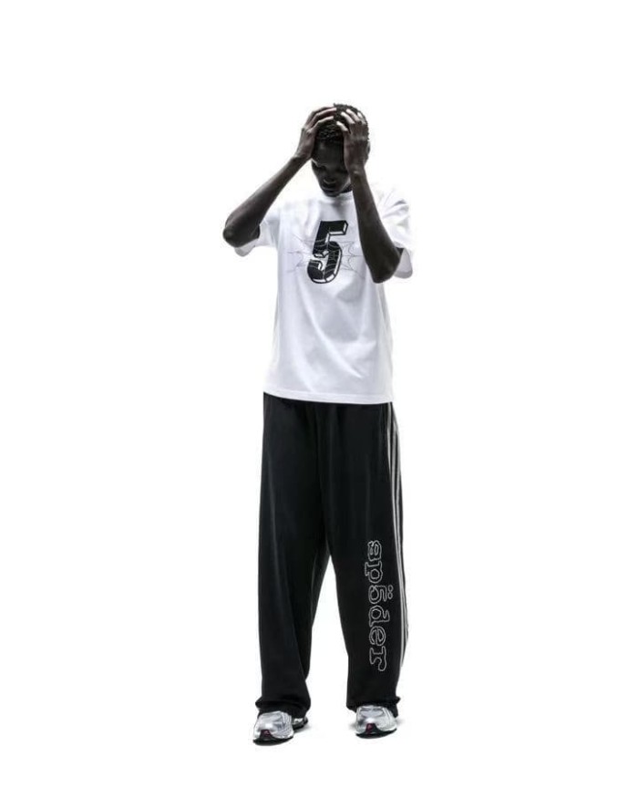 Sp5der [Big & Tall for weights up to 220 lbs]1:1 quality version Front Rhinestone Spider Web Number 5 Print Back Letter Graphic Tee 29393462