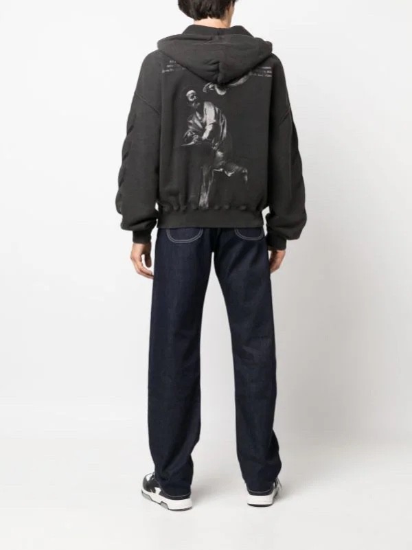 [50% Off]1:1 quality version St. Matthew and the Angels Print Drawstring Sweatshirt 23993926