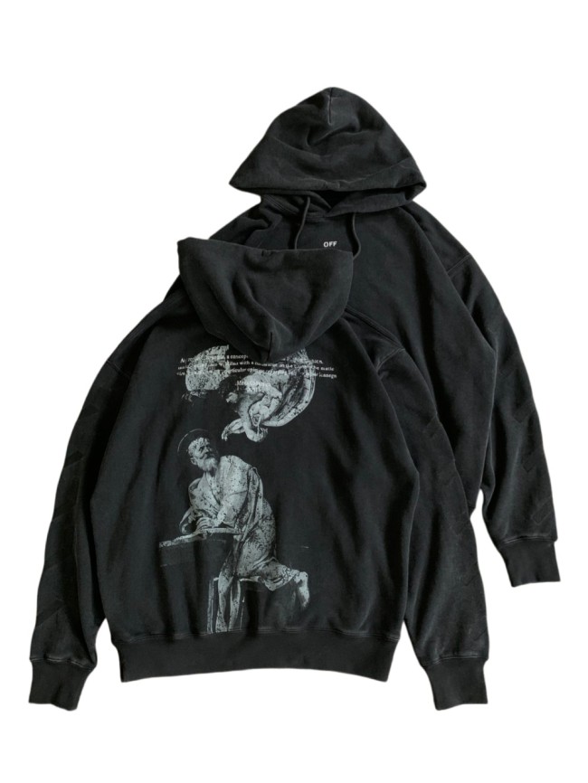 [50% Off]1:1 quality version St. Matthew and the Angels Print Drawstring Sweatshirt 23993926