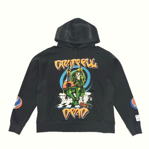 [50% Off][Big & Tall for weights up to 260 lbs]1:1 quality version Alphabet Devil Print Hooded Sweatshirt 24110858