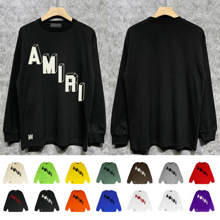 [50% Off]Stereo Alphanumeric Print Long Sleeve T-Shirt 25 colors 23928380