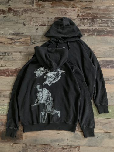 [50% Off]1:1 quality version St. Matthew and the Angels Print Drawstring Sweatshirt 23993926