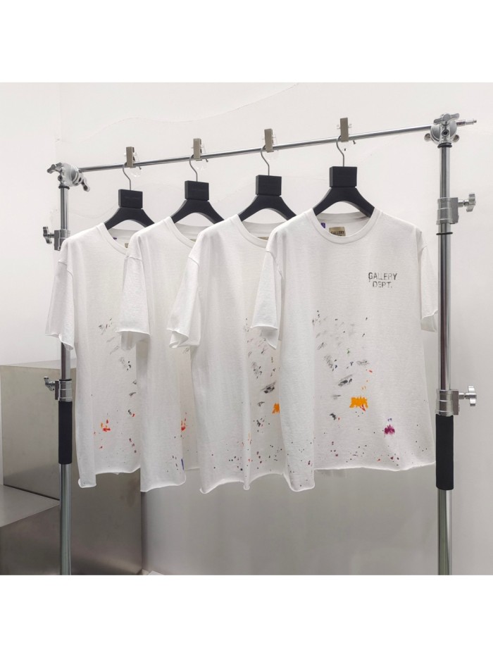 [50% Off][Big & Tall for weights up to 260 lbs]1:1 quality version Painted Raw Edge tee 2 colors 24987199