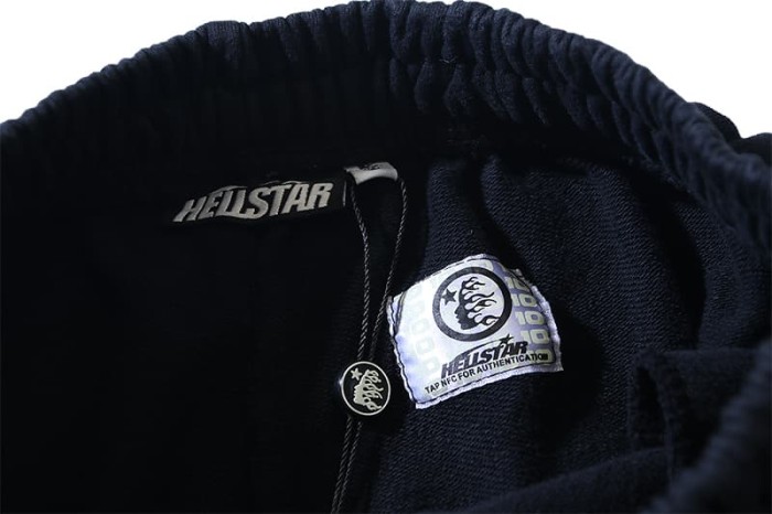 Hellstar Studio Retro Street Front Flame Side Print Circular Logo Graphic Sweat Washed Shorts 5 colors 29396572