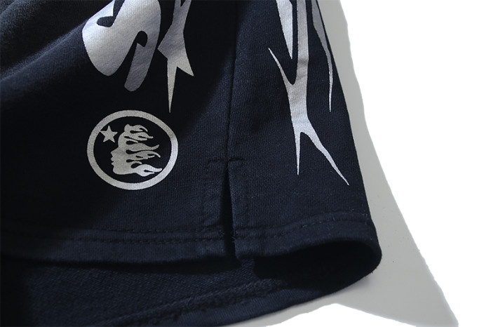 Hellstar Studio Star Letter Side Vertical Letter Badge Print Washed Tee & Shorts Set 29396691