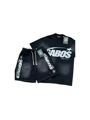 Hellstar Studio Star Letter Side Vertical Letter Badge Print Washed Tee & Shorts Set 29396691