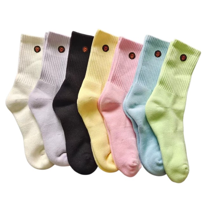 A Bathing Ape Ape Head Embroidery Candy‑Color Terry‑Sole Breathable Unisex Cotton Crew Socks 7 colors 29398098
