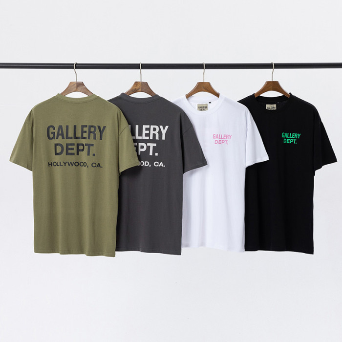 [50% Off]Bold Printed Short Sleeve Small Lettering on Front Bold Printed on Back 4 colors 25186349