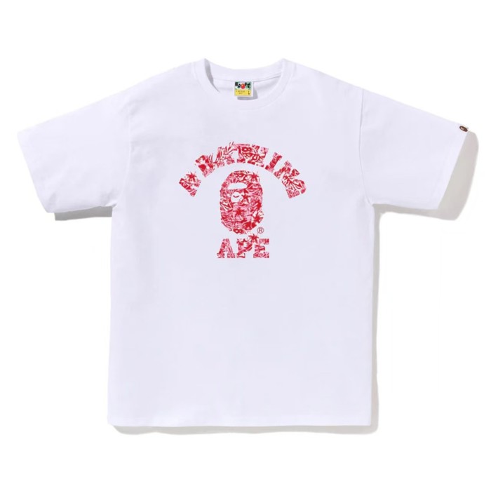 A Bathing Ape Ape Head Letter Print Crew Neck Trendy Brand Casual Loose Unisex Tee 12 colors 29399402