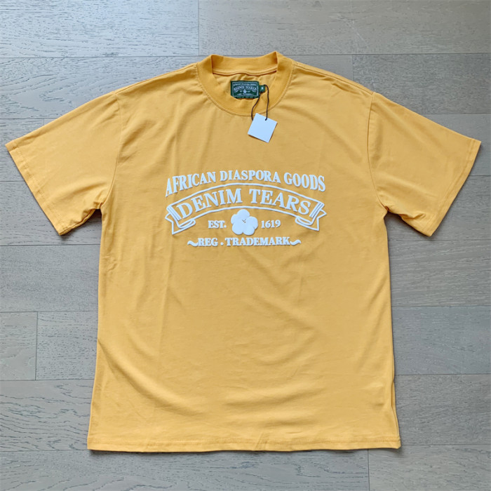 [50% Off]Denim Tears Kapok Simple Letter Print tee 25216096