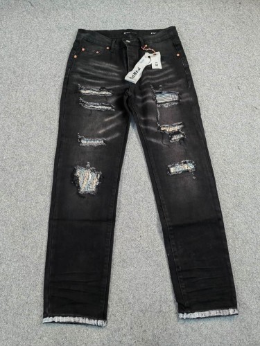 [50% Off]Ripped Mesh Distressed Slim‑Fit Jeans 29399325
