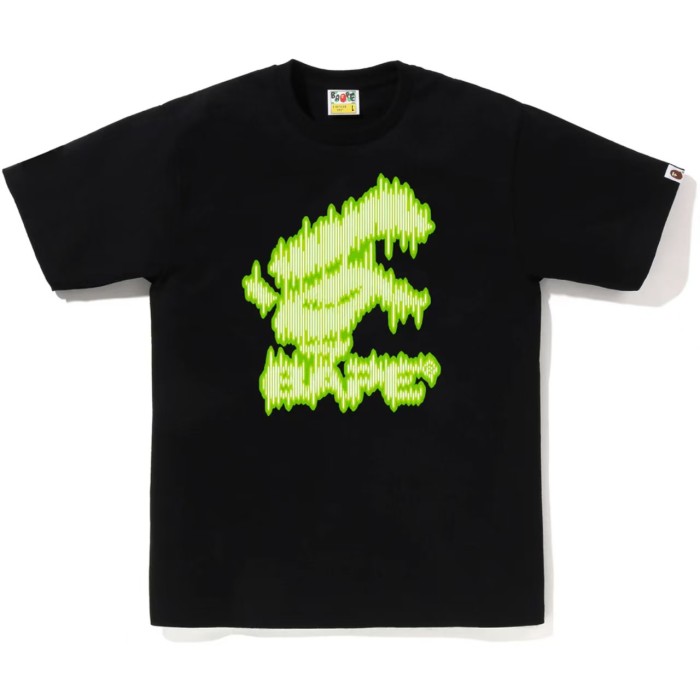A Bathing Ape Ape Head Letter Print Crew Neck Trendy Brand Casual Loose Unisex Tee 12 colors 29399402