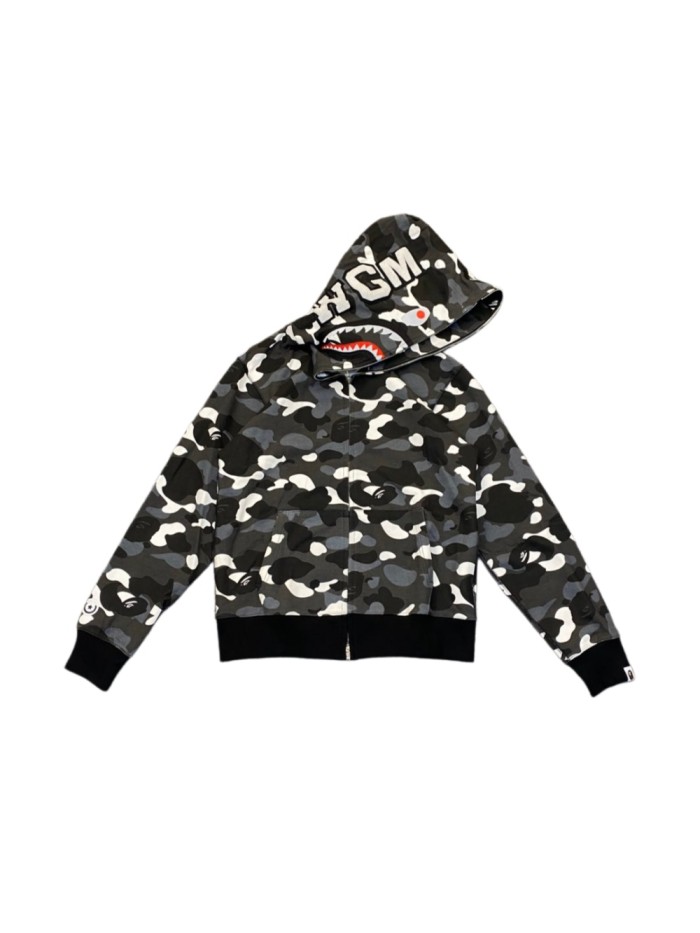 A Bathing Ape Bape 1:1 quality version Luminous Camouflage Shark Hoodie 2 colors 25419541