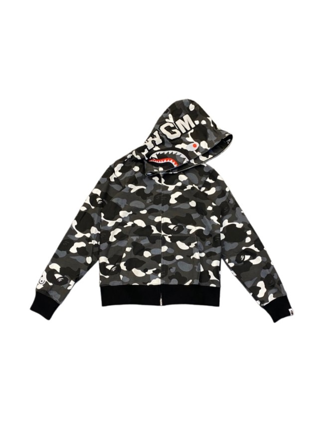 A Bathing Ape Bape 1:1 quality version Luminous Camouflage Shark Hoodie 2 colors 25419541