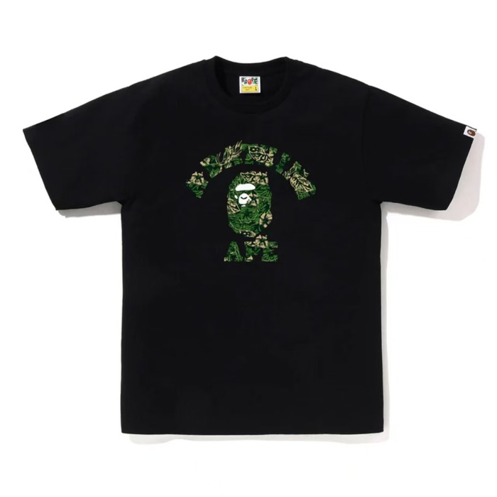 A Bathing Ape Ape Head Letter Print Crew Neck Trendy Brand Casual Loose Unisex Tee 12 colors 29399402