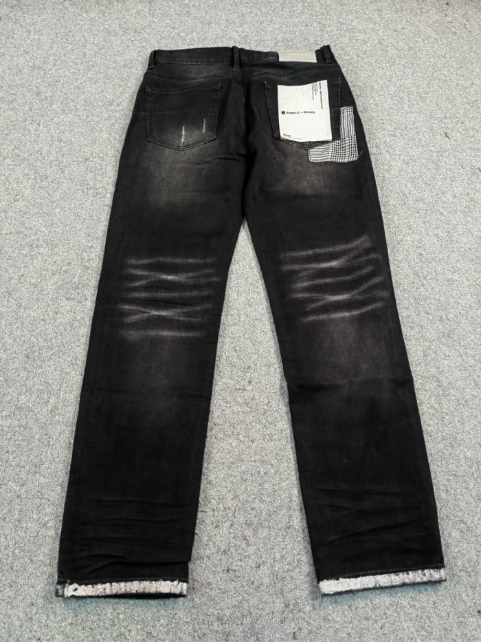 [50% Off]Ripped Mesh Distressed Slim‑Fit Jeans 29399325