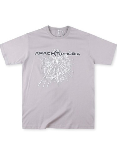 [50% Off]Sp5der Phobia NY White Spider Web Print Tee 25414646