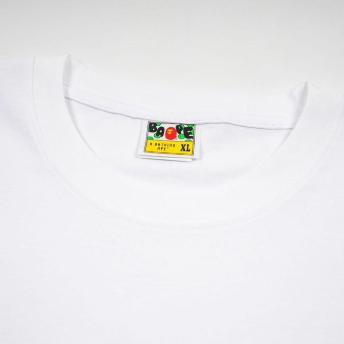 A Bathing Ape Ape Head Letter Print Crew Neck Trendy Brand Casual Loose Unisex Tee 12 colors 29399402