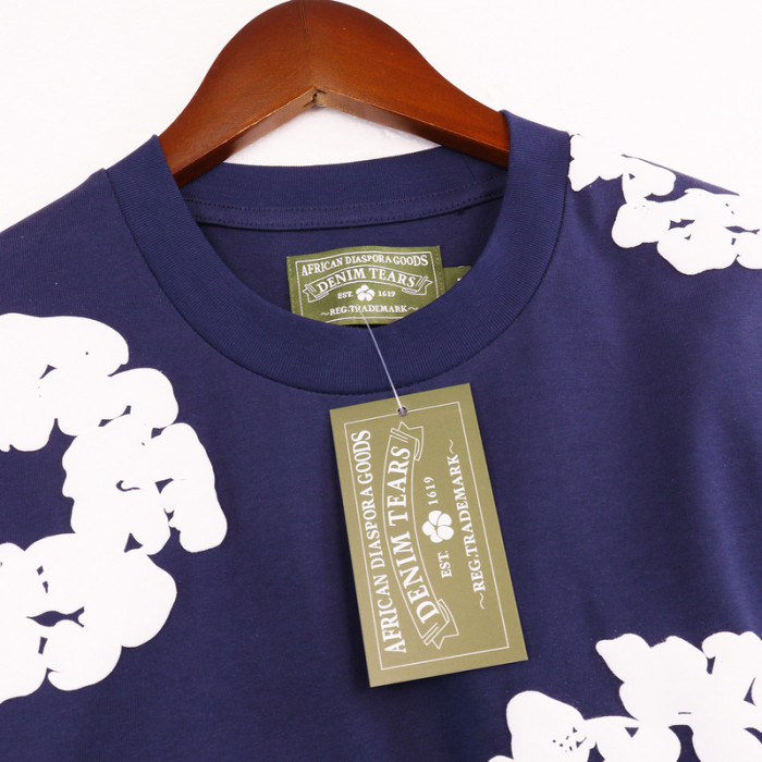 [50% Off]Denim Tears Simple Kapok tee 25215828