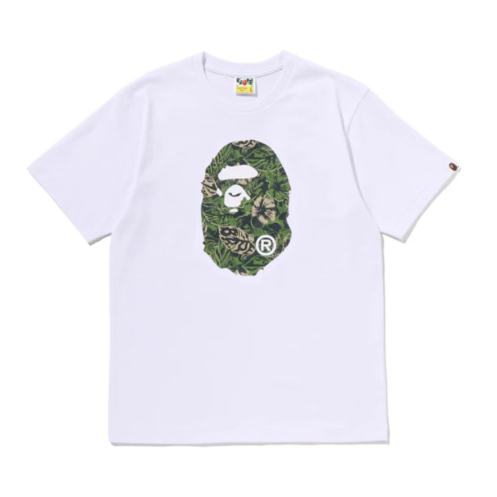 A Bathing Ape Ape Head Letter Print Crew Neck Trendy Brand Casual Loose Unisex Tee 12 colors 29399402