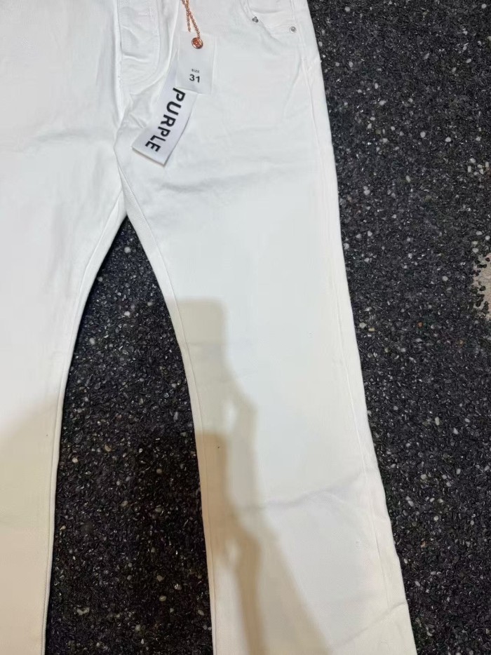 Purple Brand 1:1 quality version Retro Hype Minimal Solid Tone Rivet Cuff Bootcut Flared Denim Jeans 2 colors 29401436