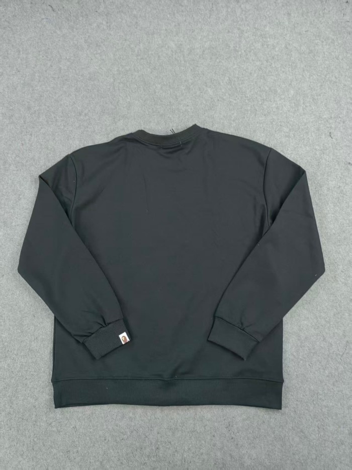 A Bathing Ape Bape Big Head Logo Print Round Neck Sweatshirt