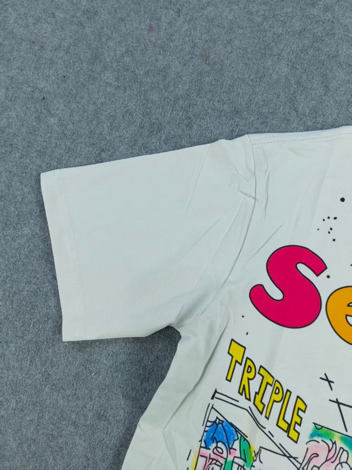 Triple Sevens Graffiti angel pattern printed street hip hop crew neck tee 12 colors 29069216